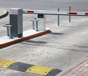 Barrier on the car parking